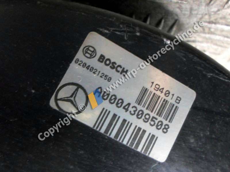 Bremskraftverstaerk. 0004309508 A0004309508 Mercedes-Benz Sprinter (02/00-) BJ: 2000